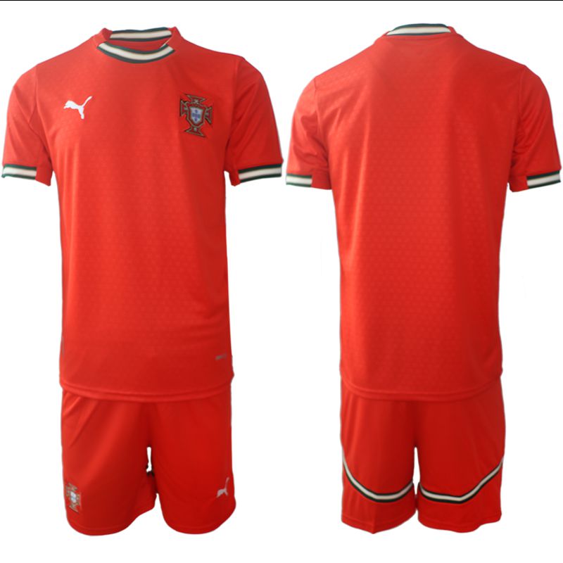 Men 2025-2026 Season Portugal home red Blank Soccer Jerseys->portugal jersey->Soccer Country Jersey